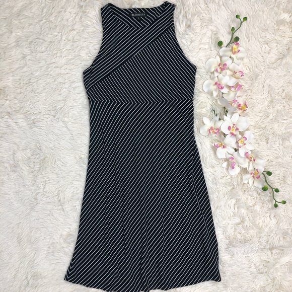 Athleta Dresses & Skirts - Athleta Black White Santorini Mix Stripe Dress S